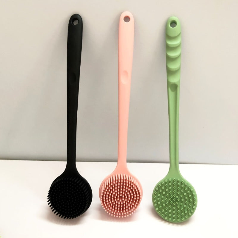 A long-handled double-sided thickened bath brush, massage brush, back rubbing brush, bath back brush., Long Bath Brush, Body Brush for Shower, Bathing Accessories, Bath Brush Two Side, Shower Back Scrub Brush, Shower Accessory, Spa Brush, Ergonomic