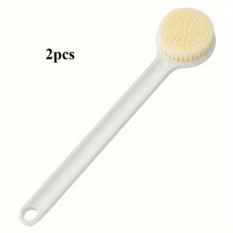Set of 2 Ergonomic Bath Brushes with Long Handles - Provides Gentle Exfoliation Using Soft Bristles, Massages The Skin, And Easily Reaches The Back - Perfect for Daily Shower Routines for Both Men And Women.