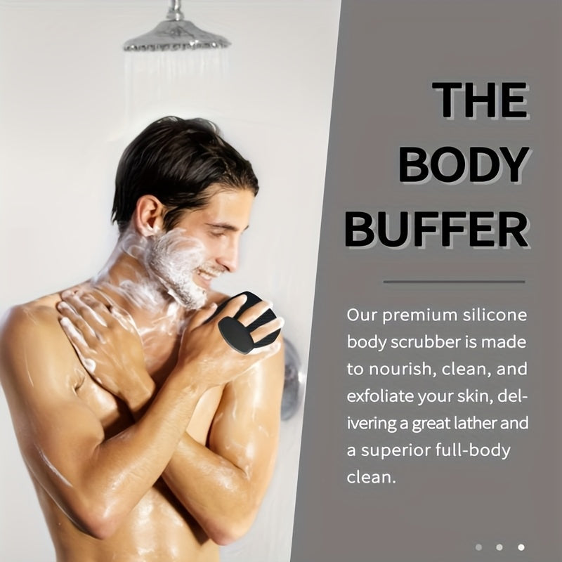 1pc Body Scrub Brush - Non-Slip Grip Design, Soft Hair Exfoliating Massage Back Brush, Suitable for All Genders and Light Beige Types, Durable Easy-Clean Home Shower Tool, Convenient Design, Silicone Light Beige Care Material, Essential for Home Spa