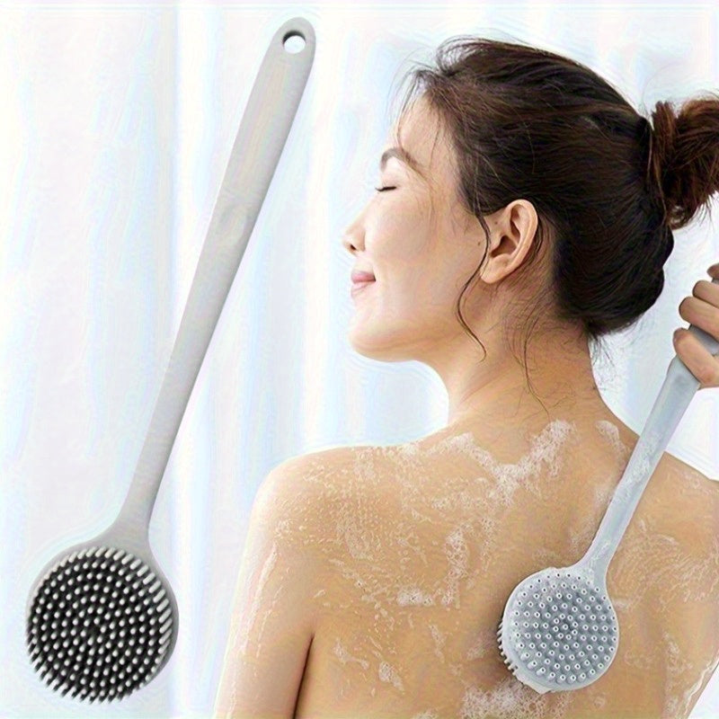 A long-handled double-sided thickened bath brush, massage brush, back rubbing brush, bath back brush., Long Bath Brush, Body Brush for Shower, Bathing Accessories, Bath Brush Two Side, Shower Back Scrub Brush, Shower Accessory, Spa Brush, Ergonomic