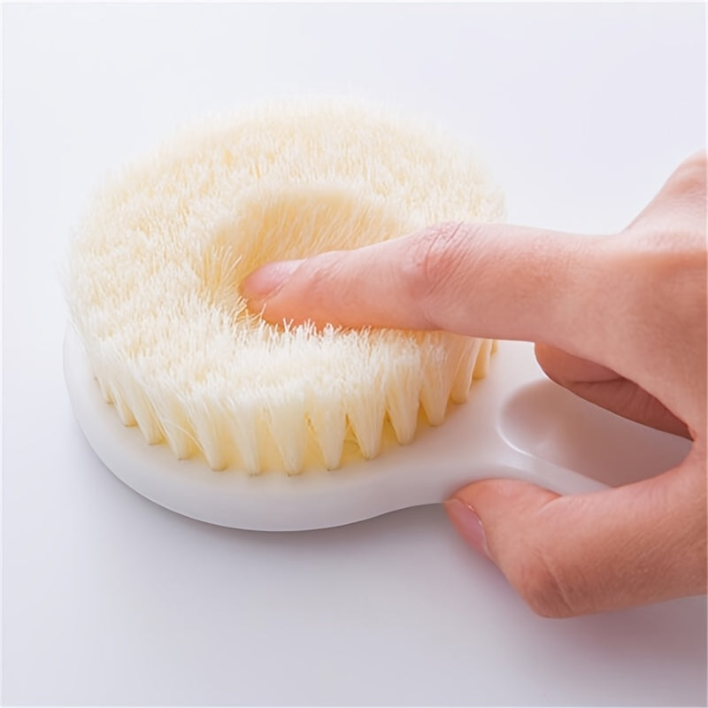 Long handled bath brush, soft silicone scrub brush, anti slip grip, back cleaning tool, adult and elderly bath assistance, durable bath brush