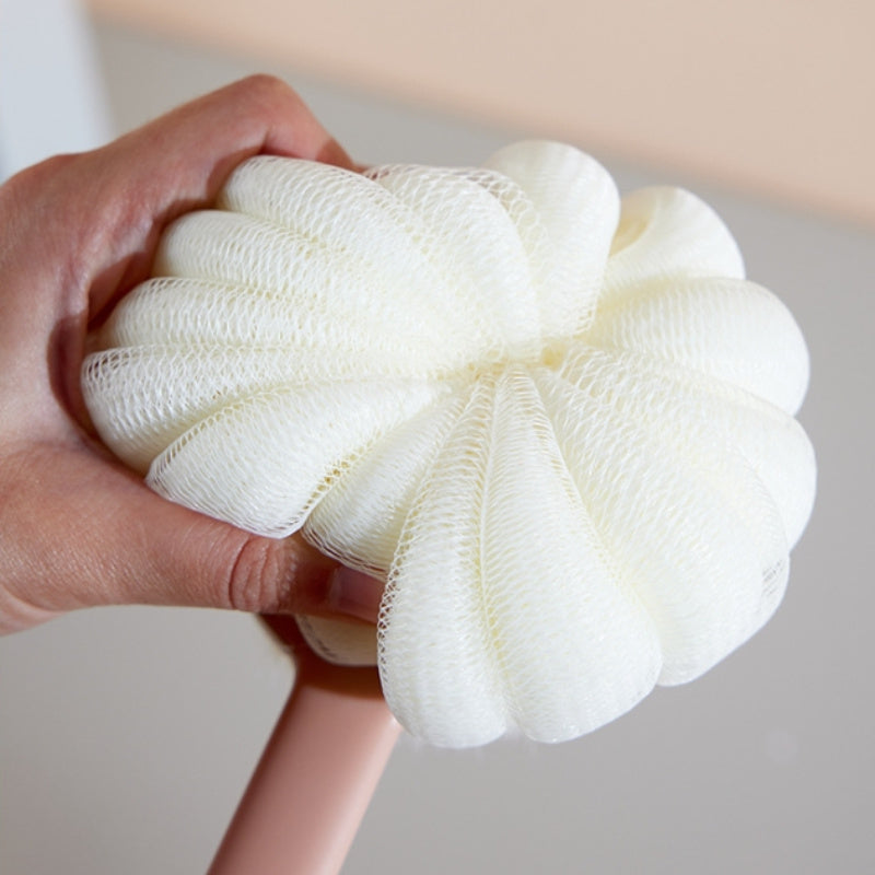 Space-Saving Hanging Storage Bath Brush with Soft Bristles & Ergonomic Long Handle - Dual-Use Back Scrubber & Bath Bomb Comb for Shower, Bathtub, Bath - Hypoallergenic, No Battery Needed, Bath Accessories, Shower Cleaning Tool, Ergonomic Design, Durable