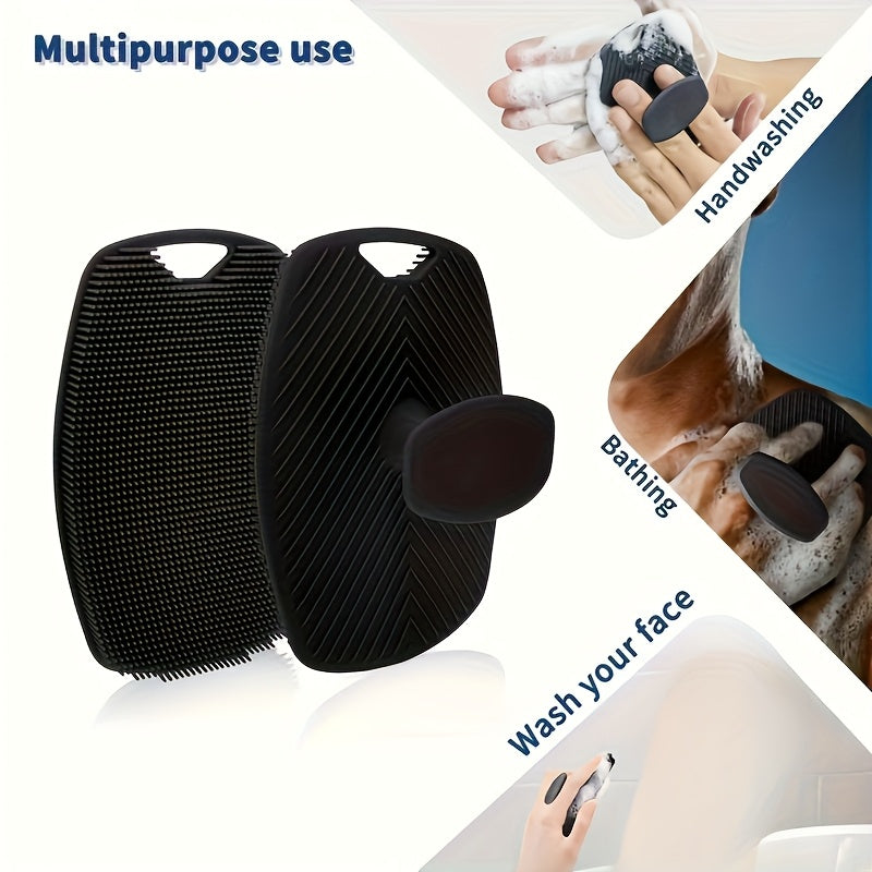 1pc Body Scrub Brush - Non-Slip Grip Design, Soft Hair Exfoliating Massage Back Brush, Suitable for All Genders and Light Beige Types, Durable Easy-Clean Home Shower Tool, Convenient Design, Silicone Light Beige Care Material, Essential for Home Spa