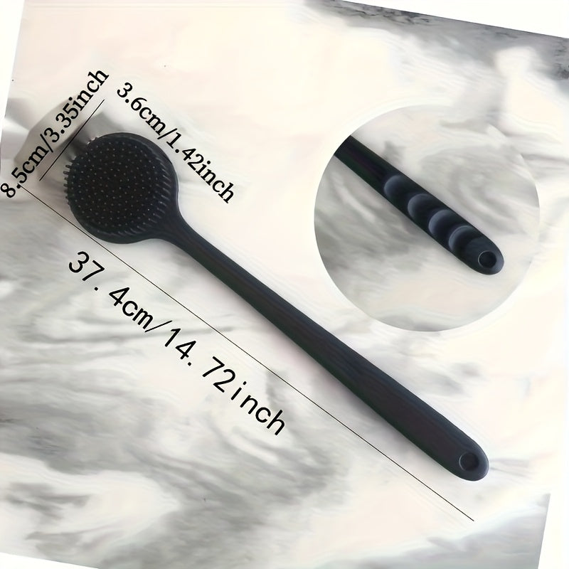 Extra Long Bath Brush - Heavy-Duty Back Scrubber & Massager with Long Handle, Non-Slip Grip for Shower, Body, Feet, Hard-to-Reach Areas - No Battery Needed, Easy to Clean & Quick-Dry - Ideal for Home, Spa, Salon, or Travel - Bath Brush, Shower Accessory,