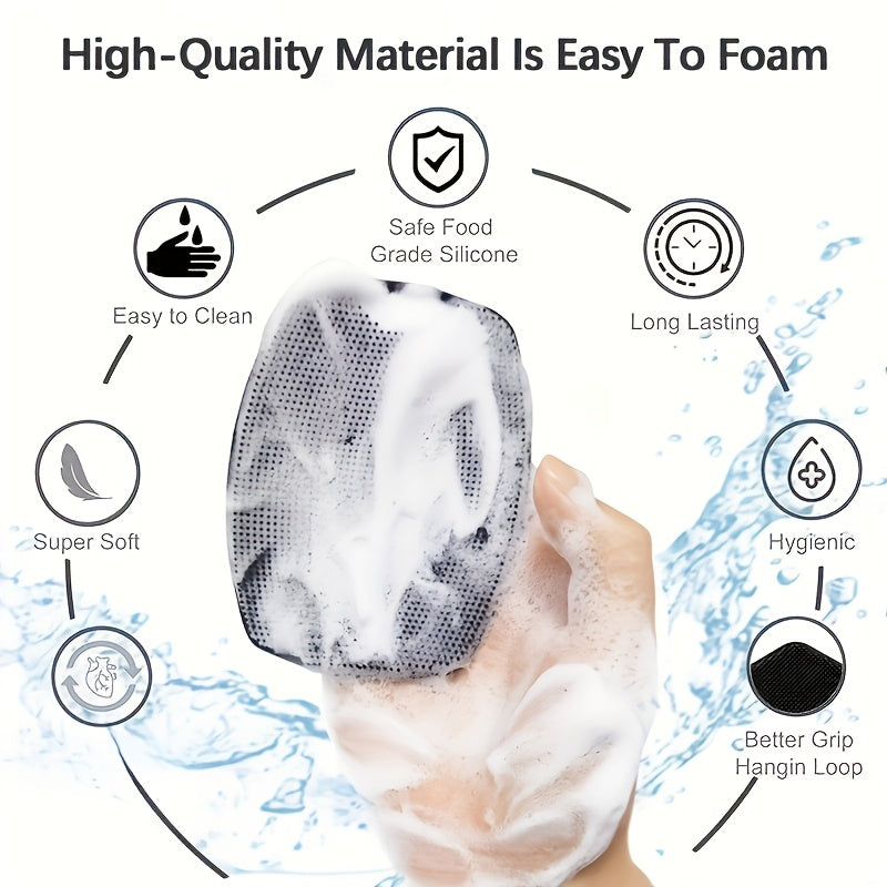 1pc Body Scrub Brush - Non-Slip Grip Design, Soft Hair Exfoliating Massage Back Brush, Suitable for All Genders and Light Beige Types, Durable Easy-Clean Home Shower Tool, Convenient Design, Silicone Light Beige Care Material, Essential for Home Spa