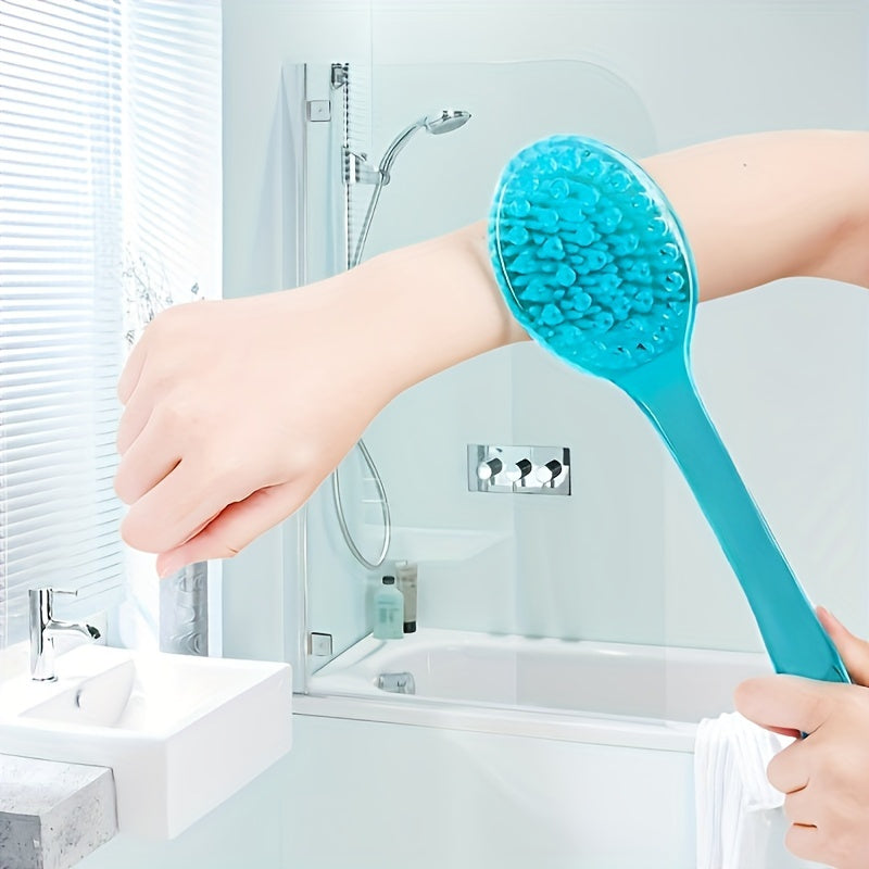 Long-Handled Shower Body Brush - Massage and Back Cleansing Brush, Essential Bathroom Accessory, No Electricity Required, No Batteries