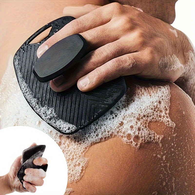 1pc Body Scrub Brush - Non-Slip Grip Design, Soft Hair Exfoliating Massage Back Brush, Suitable for All Genders and Light Beige Types, Durable Easy-Clean Home Shower Tool, Convenient Design, Silicone Light Beige Care Material, Essential for Home Spa