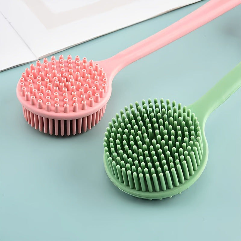 A long-handled double-sided thickened bath brush, massage brush, back rubbing brush, bath back brush., Long Bath Brush, Body Brush for Shower, Bathing Accessories, Bath Brush Two Side, Shower Back Scrub Brush, Shower Accessory, Spa Brush, Ergonomic